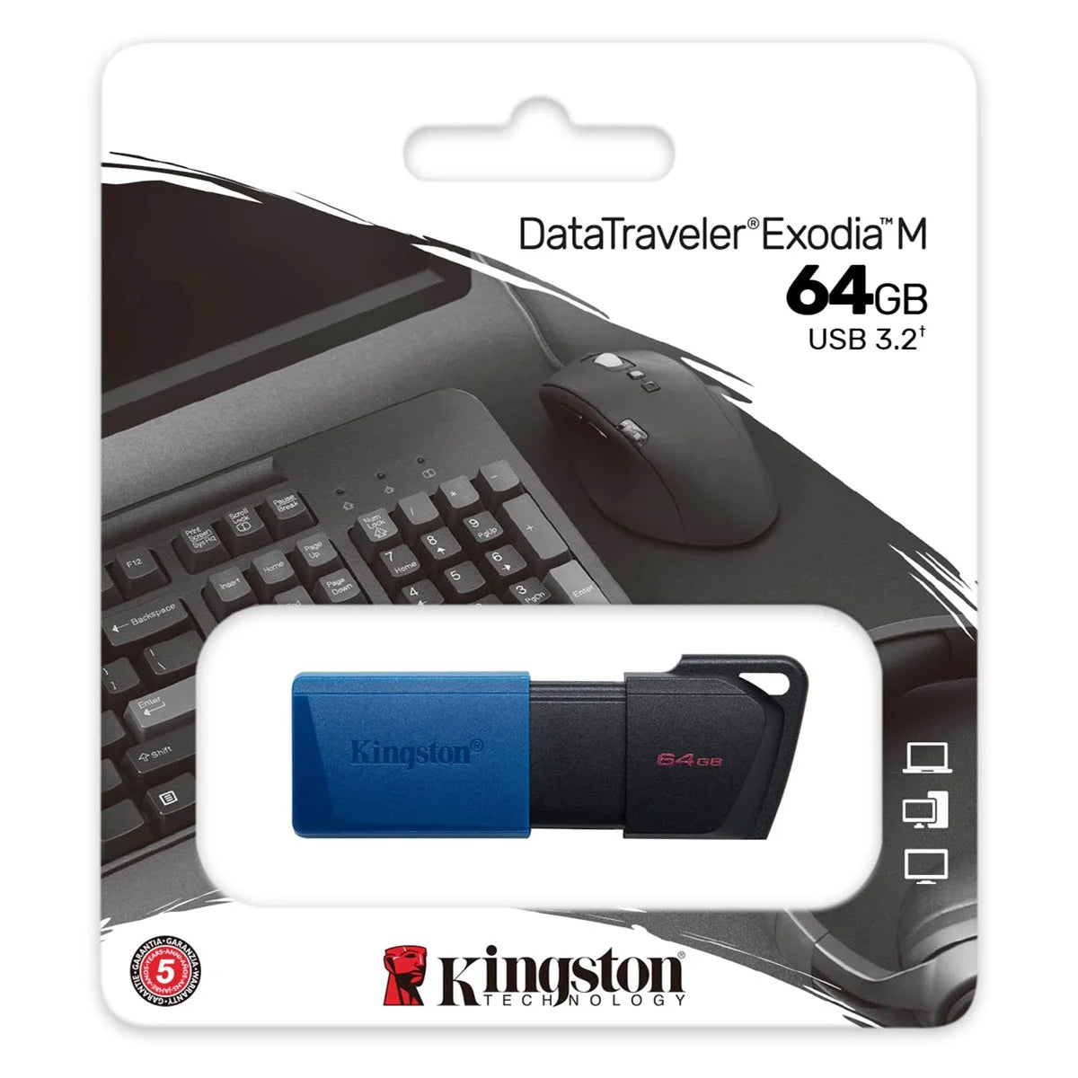 Kingston DT Exodia M USB-A 3.2 External Memory, 64Gb DTXM/64GB