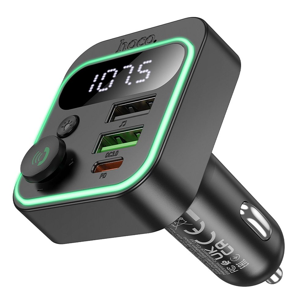 HOCO E85 Bluetooth FM Modulator, 2 x USB-A - 1 x USB-C