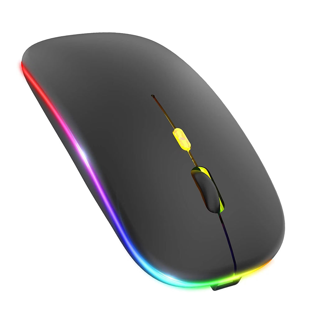 Techsuit M1 Wireless Mouse, RGB, 1600DPI, BT / Wi-Fi, Black