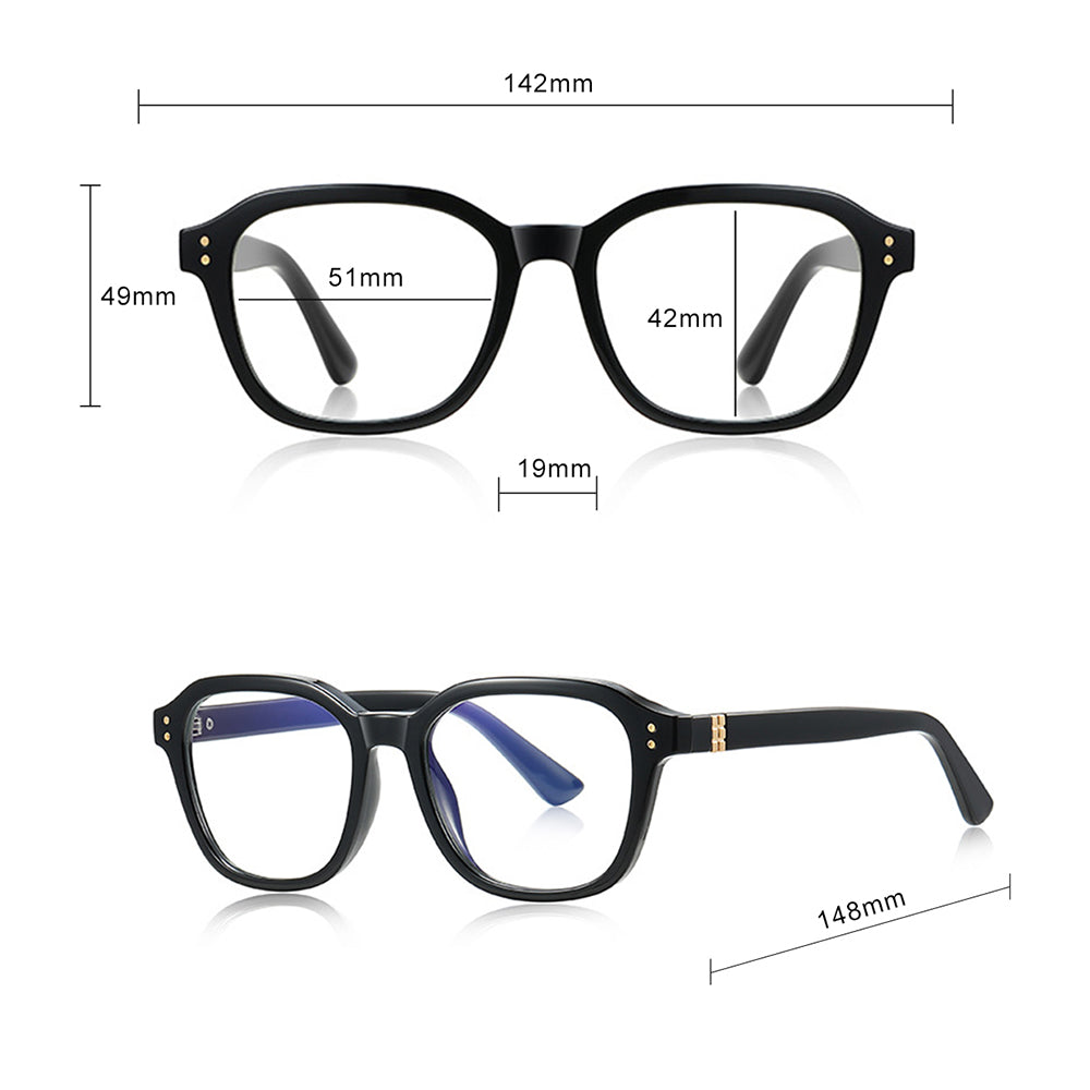Techsuit 2227 Men's Computer Glasses, Anti-Blue Light, Light Brown