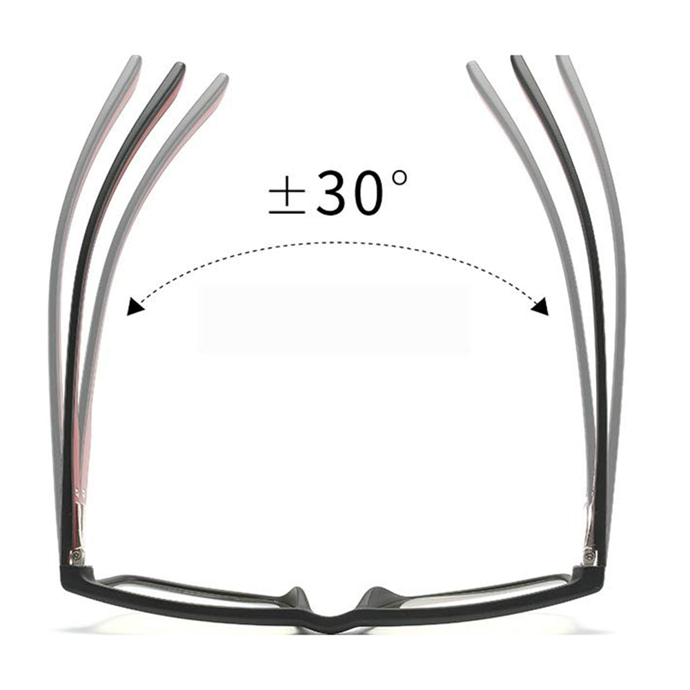 Men's Techsuit F2388 Computer Glasses, Anti-Blue Light, Black Blue