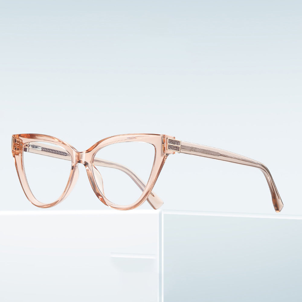 Techsuit 2279 Women's Computer Glasses, Anti-Blue Light, Light Brown