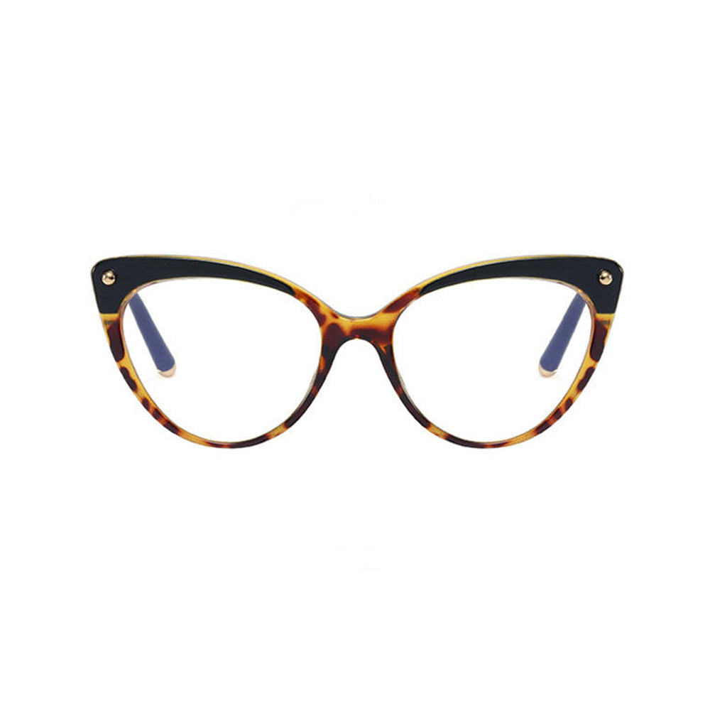 Techsuit Women's Computer Glasses F93308, Anti-Blue Light, Black and Gold