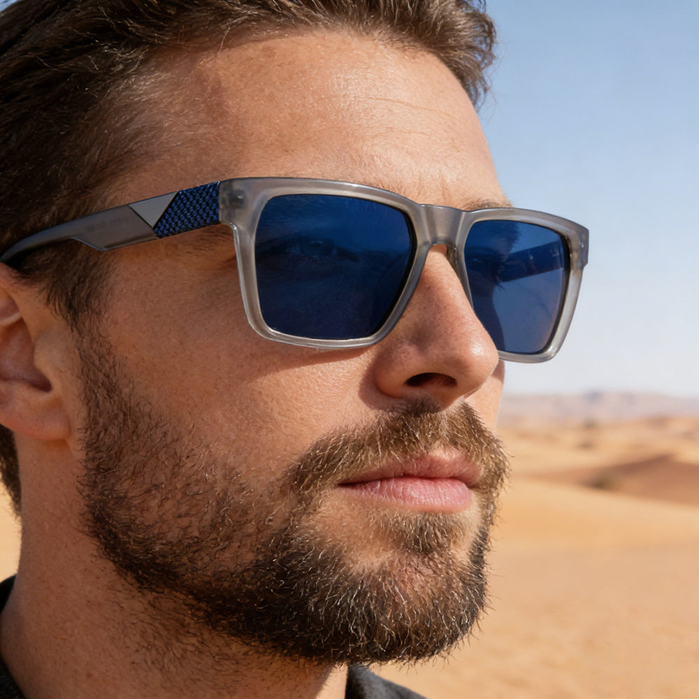 Men's Techsuit 8500 Sunglasses, Polarized, UV Protection, Black Gray