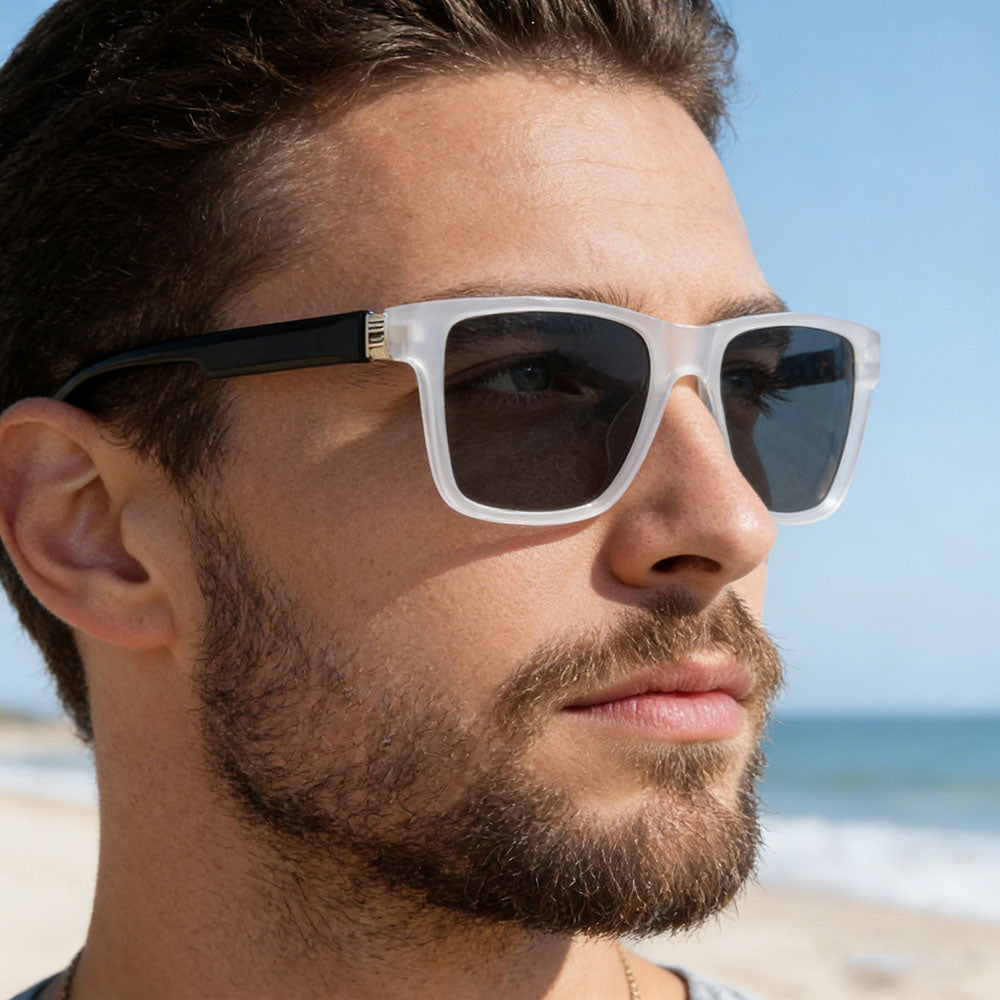Men's Techsuit 8506 Sunglasses, Polarized, UV Protection, Matte Blue Gray