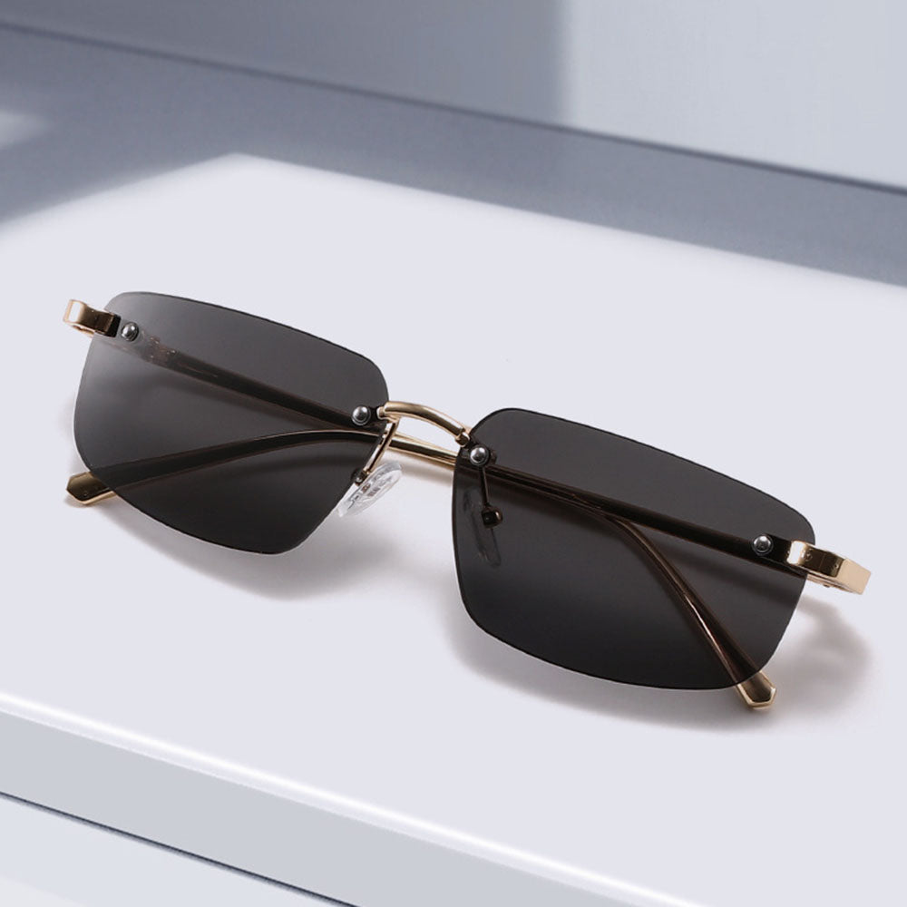 Unisex Techsuit S098 Sunglasses, Gold Light Brown