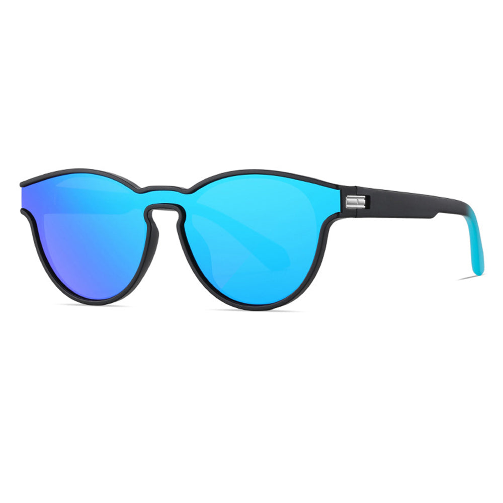 Unisex Techsuit TR7545 Sunglasses, Polarized, UV Protection, Black Blue Green