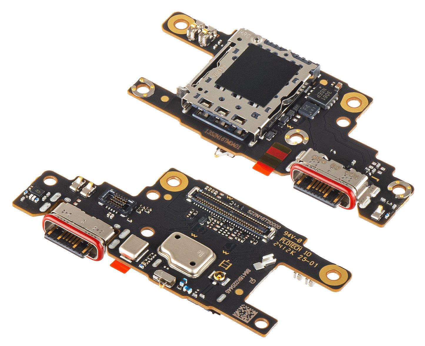Charging Connector Board - Microphone - SIM Reader Module Xiaomi Poco F6, Service Pack 5600010N16T00