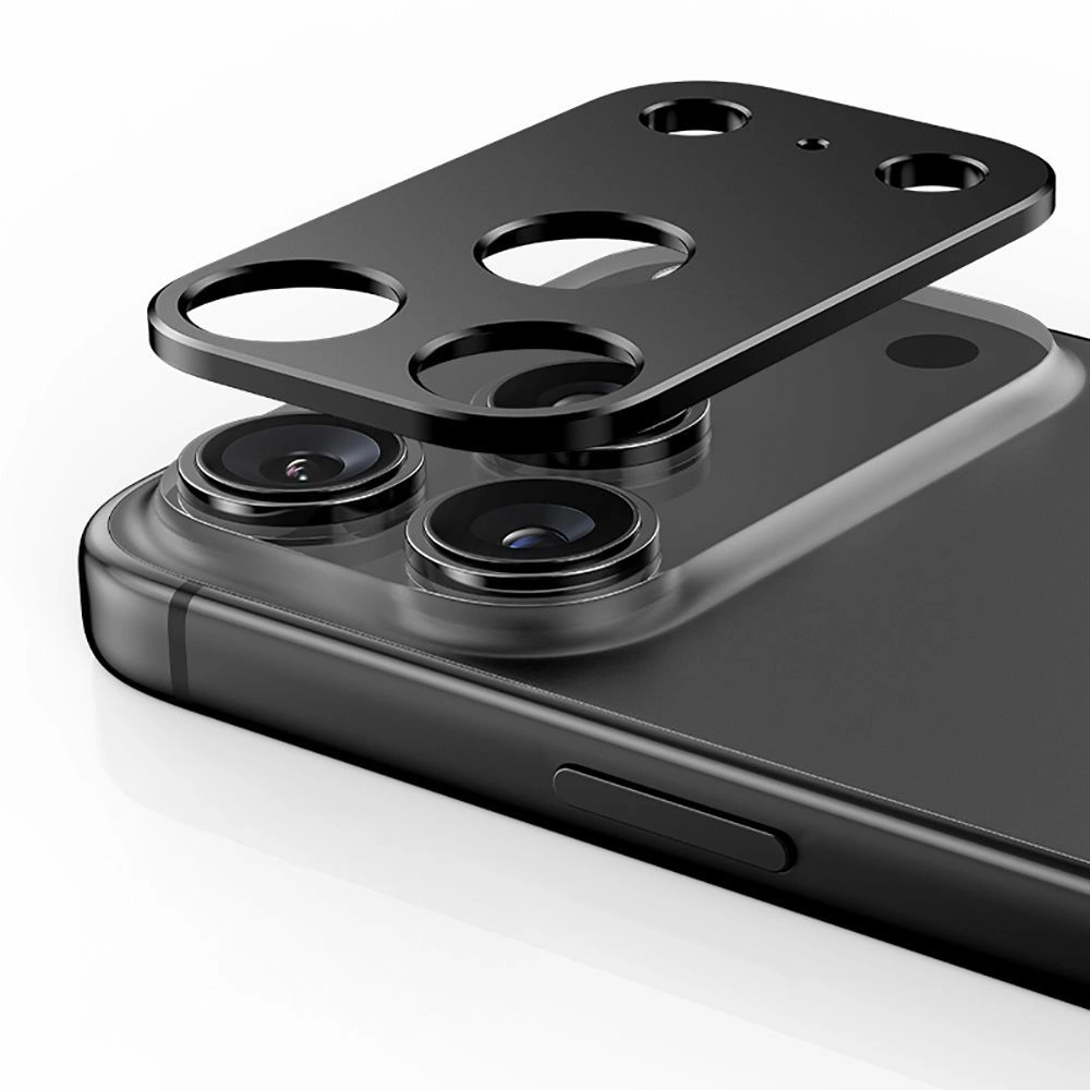 Tech-Protect Camalloy Fit+ Rear Camera Protection Frame for Apple iPhone 17 Pro Max, Aluminum, Black