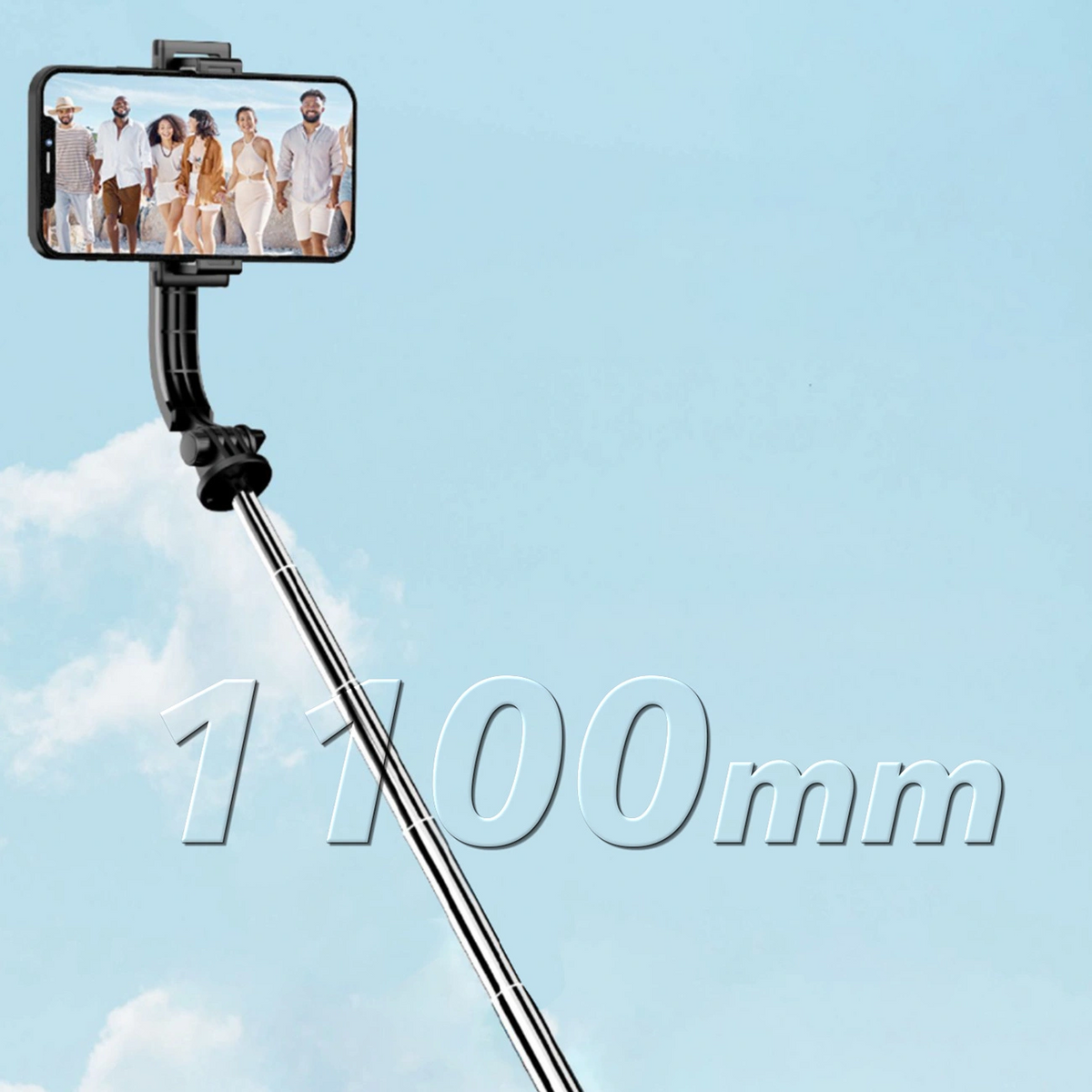 Dudao F18S Bluetooth Selfie Stick, Universal, Black