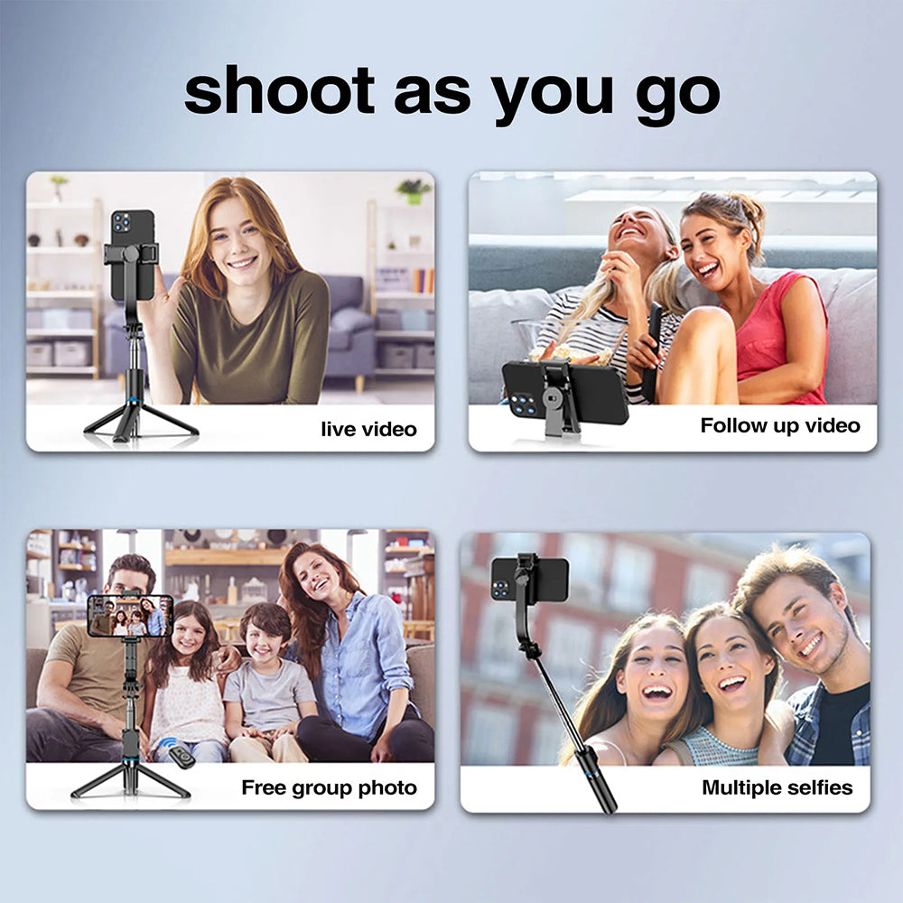 Selfie Stick Bluetooth Techsuit C01, Universal, Black