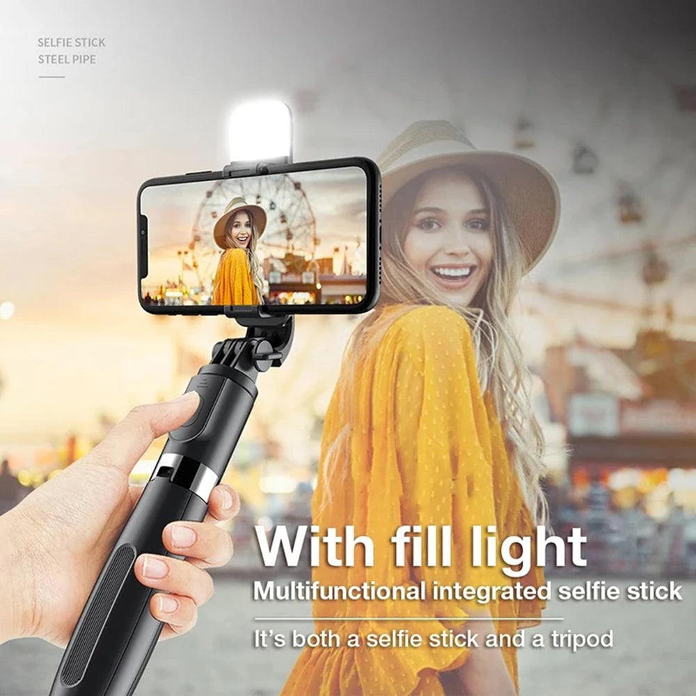 Selfie Stick Bluetooth Techsuit L02s, Universal, Black