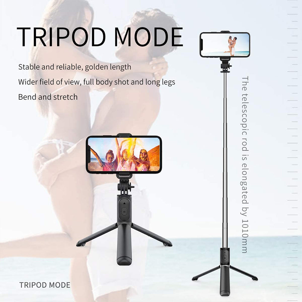 Selfie Stick Bluetooth Techsuit Q01, Universal, White