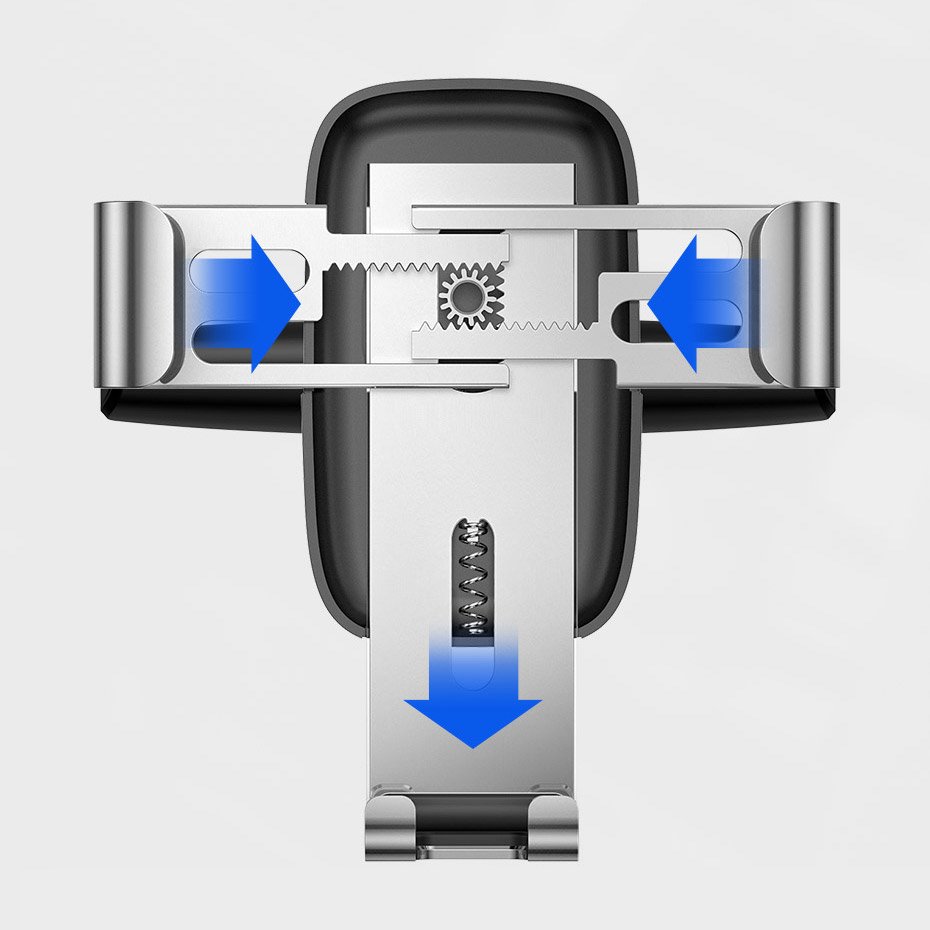 Baseus Metal Age Gravity Car Mount, Universal, Silver SUYL-J0S