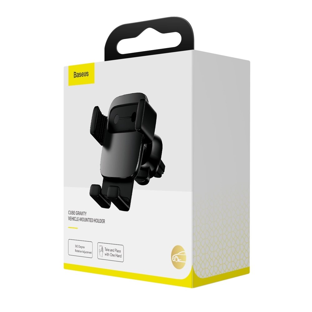 Baseus Cube Car Holder, 4.7inch - 6.6inch, Black SUYL-FK01
