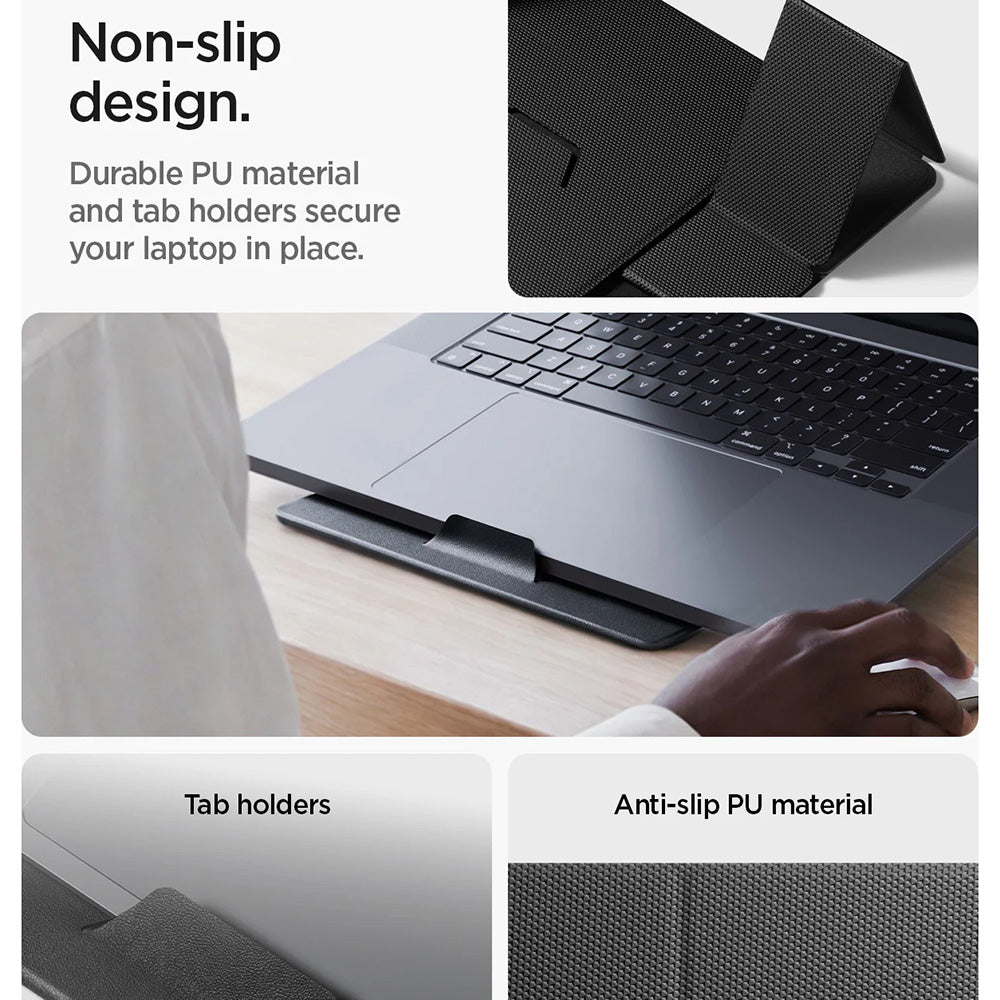 Spigen Slim Fold LD201-S8 Support for Laptop up to 16inch, Black AMP11117