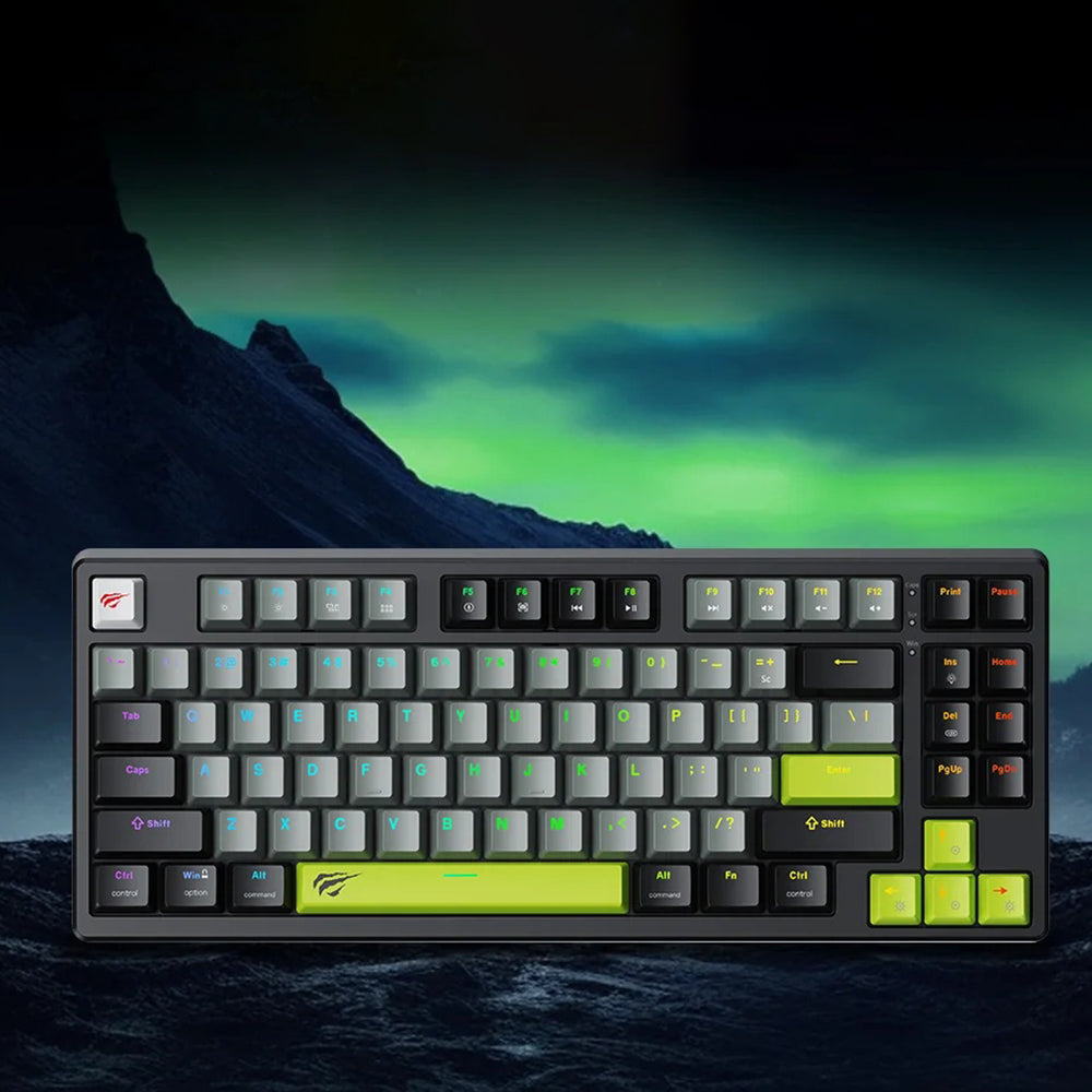 HAVIT KB904L Gaming Keyboard, RGB, 1.8m, Black Green