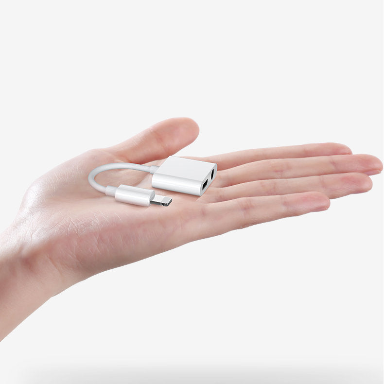 Lightning Audio Adapter - 2 x Lightning Joyroom S-Y104, White