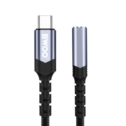 USB-C to 3.5mm Audio Adapter BWOO BZ47, Black