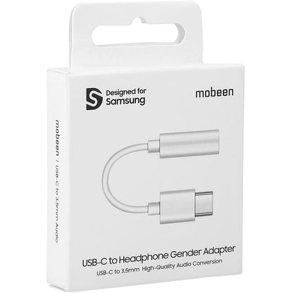 USB-C to 3.5mm Mobeen Audio Adapter by Samsung, White GP-TGU023AEAWW