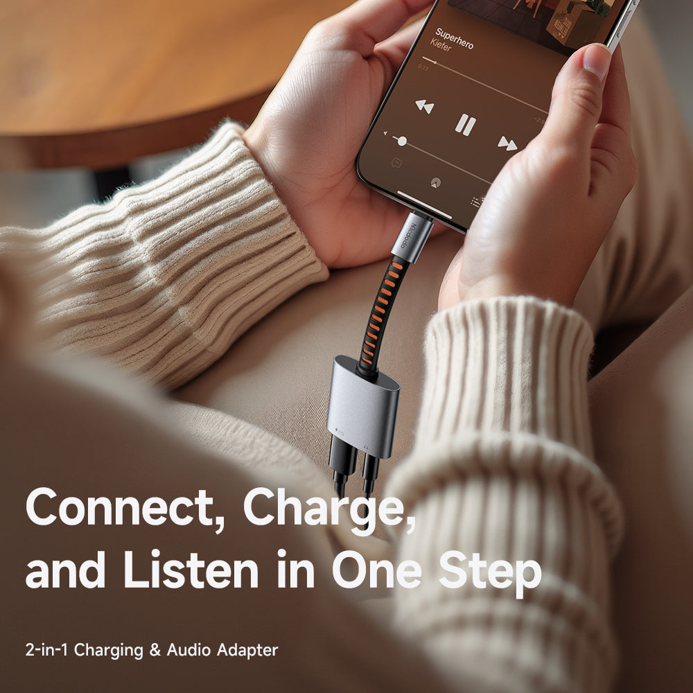 USB-C Audio Adapter - USB-C / 3.5mm McDodo CA-3120, Gray