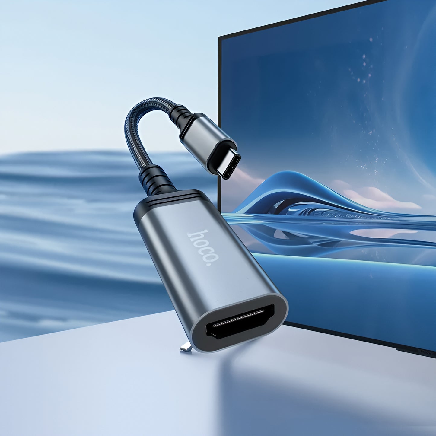 USB-C to HDMI Audio and Video Adapter HOCO UA43A, Gray