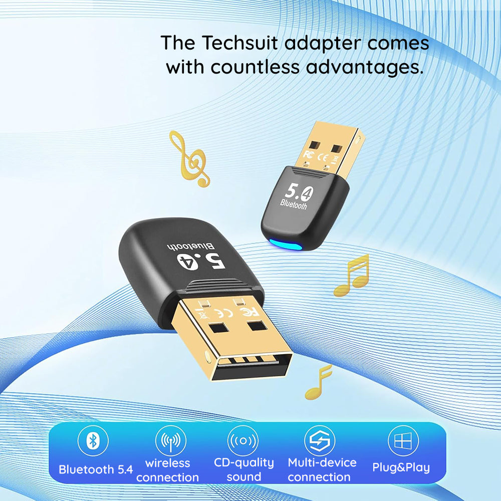 USB Bluetooth Adapter Techsuit BlueJet A20, Black