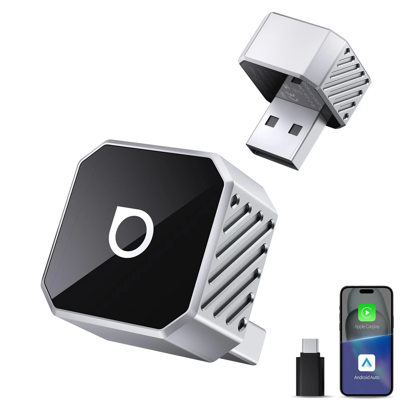 Ottocast Mini Cube Style C Wireless Carplay / Android Auto Adapter for Apple iPhone / Android Series CP88-T3