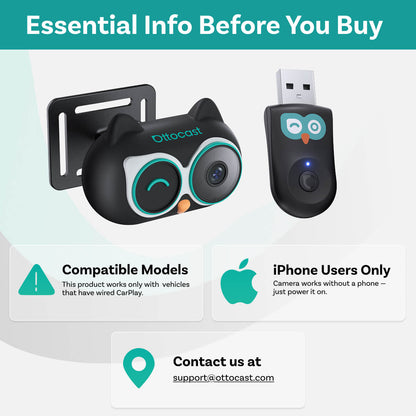 Ottocast Cabin Care CA520-T Carplay Auto Adapter for Apple iPhone Series