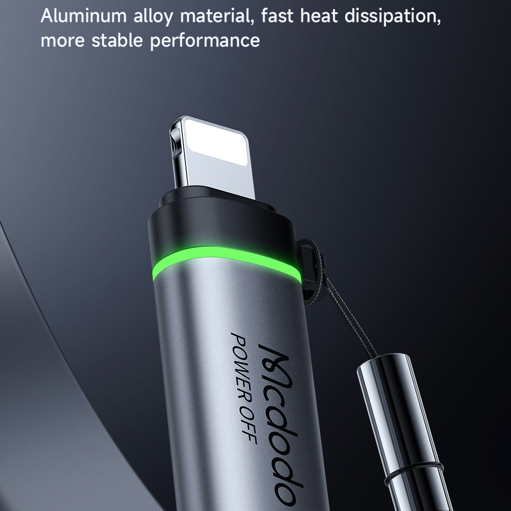 USB-C to Lightning McDodo OT-2590 Power Off Adapter, Black