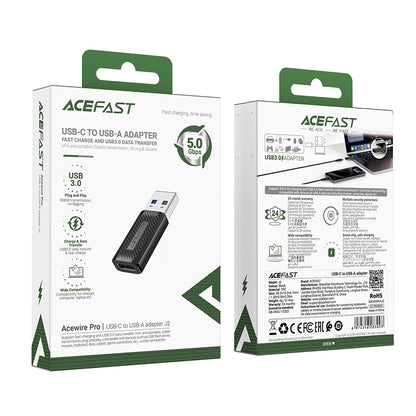 USB-C to USB-A Data and Charging Adapter Acefast J2, Black