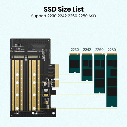 UGREEN CM302 SSD Interface Adapter (70504), NVMe M.2 / SATA - PCIe 3.0 X4