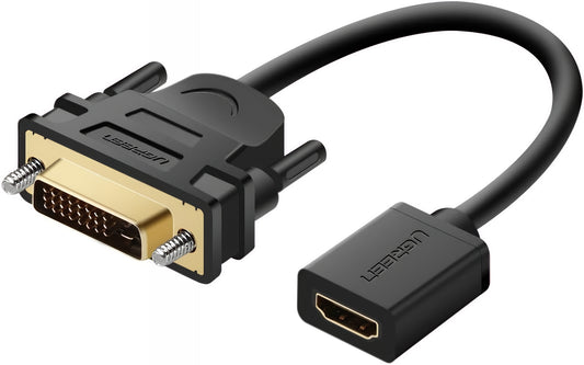 UGREEN 20118 Video Adapter, HDMI - DVI, 1080P, Black