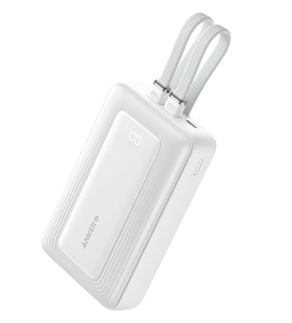 Anker PowerCore External Battery, 20000mAh, 30W, QC + PD, 1 x Lightning - 1 x USB-A - 2 x USB-C, White A1681H21