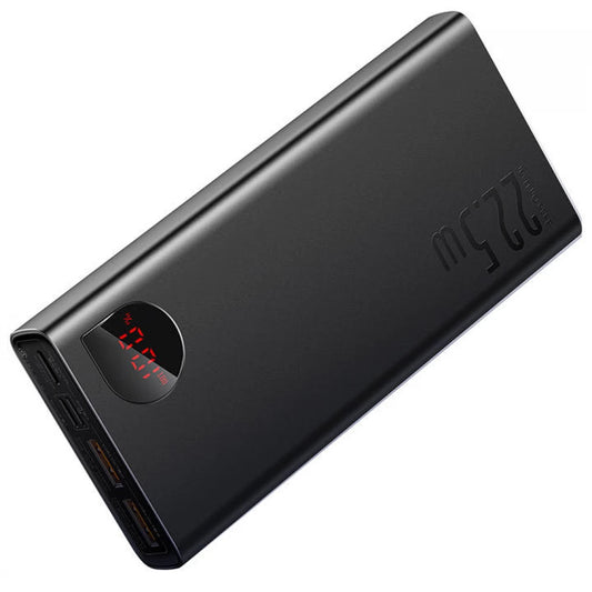 External Battery Baseus Adaman, 20000mAh, 22.5W, QC + PD, 1 x USB-C - 2 x USB-A, Black PPAD070101