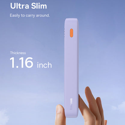 Baseus Airpow External Battery, 20000mAh, 20W, QC + PD, 1 x USB-A - 1 x USB-C, Purple P10022804513-00