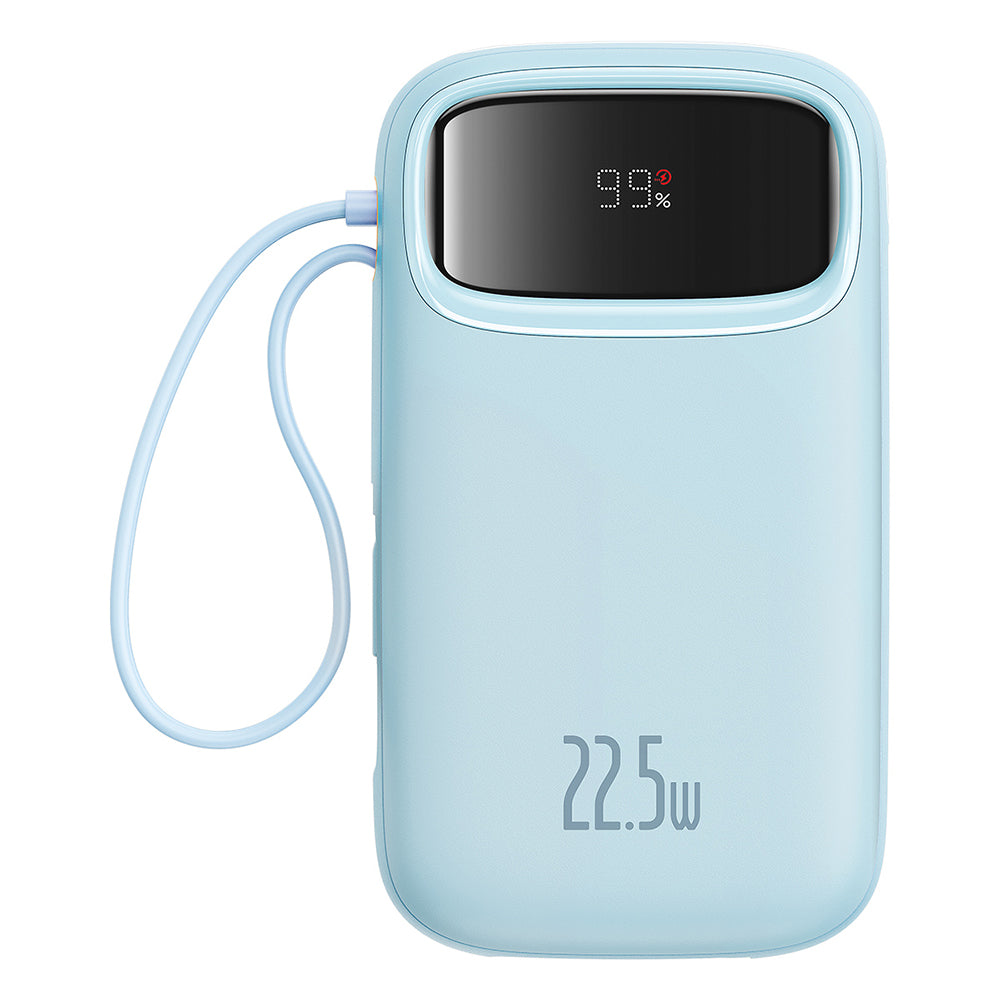 Baseus Qpow Pro+ External Battery, 20000mAh, 22.5W, QC + PD, 1 x Lightning - 1 x USB-A - 2 x USB-C, Blue P10055002313-00