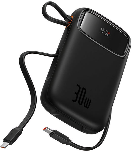 Baseus Qpow2 External Battery, 20000mAh, 30W, QC + PD, 1 x USB-A - 3 x USB-C, Black P10055009113-00