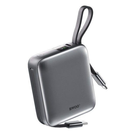 External Battery BWOO BO-P74, 10000mAh, 22.5W, PD, 1 x Lightning - 2 x USB-C, Black
