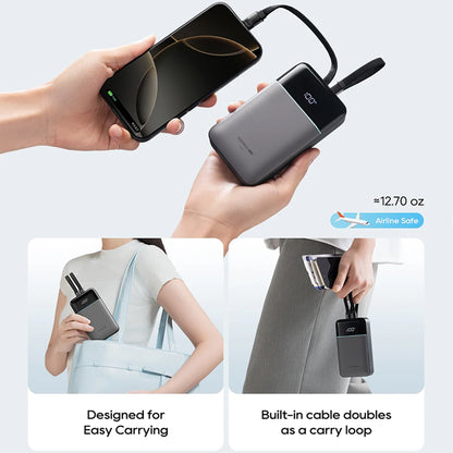 Cuktech LPB200NL External Battery, 20000mAh, 40W, QC + PD, 1 x Lightning - 1 x USB-A - 2 x USB-C, Gray CKB200NLGLGY