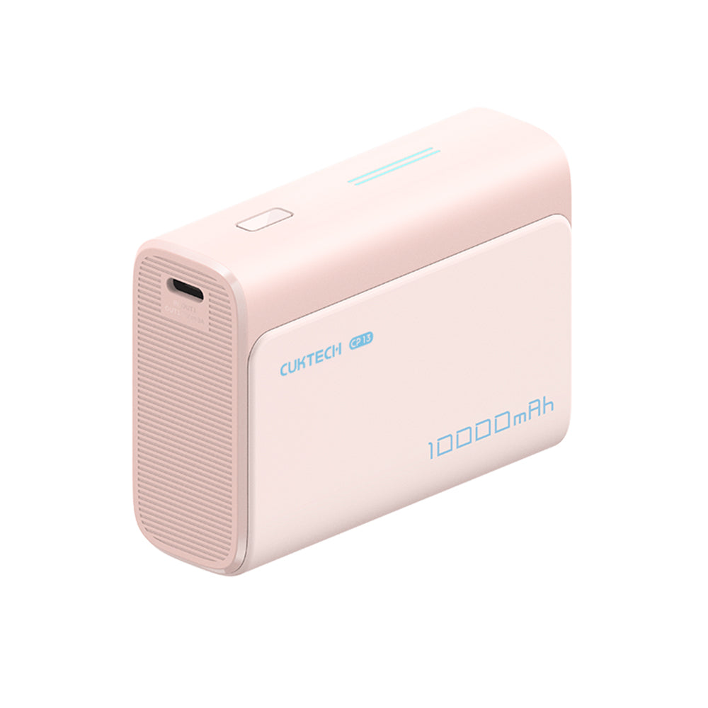 Cuktech CP13 External Battery, 10000mAh, 30W, QC + PD, 1 x USB-A - 1 x USB-C, Pink CUK0PB100DPK