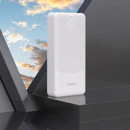 Dudao K10Pro External Battery, 20000mAh, 12W, 2 x USB-A, White