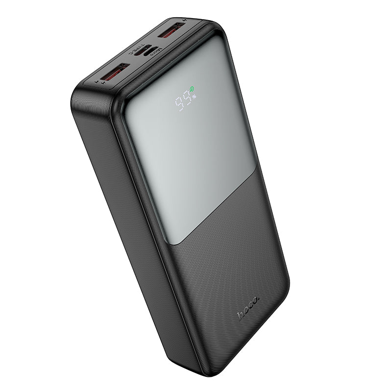 HOCO J136A External Battery, 20000mAh, 22.5W, QC + PD, 1 x USB-C - 2 x USB-A, Black