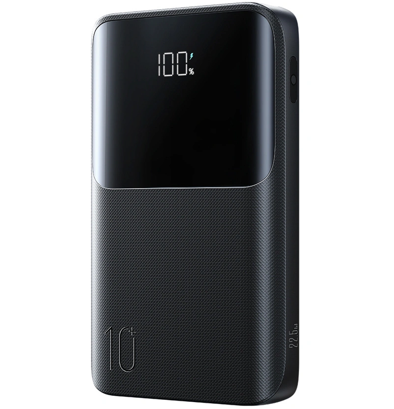 Joyroom JR-QP191 External Battery, 10000mAh, 22.5W, QC + PD, 1 x USB-A - 2 x USB-C, Black