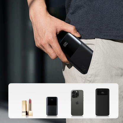 Joyroom JR-QP191 External Battery, 10000mAh, 22.5W, QC + PD, 1 x USB-A - 2 x USB-C, Black