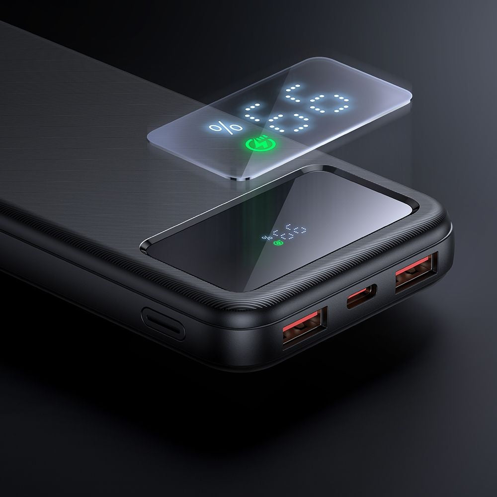 McDodo MC-4220 External Battery, 10000mAh, 22.5W, QC + PD, 2 x USB-A - 1 x USB-C, Black