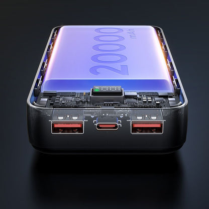 McDodo MC-4230 External Battery, 20000mAh, 22.5W, QC + PD, 2 x USB-A - 1 x USB-C, Black