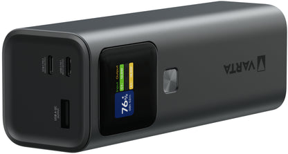 Varta High Speed External Battery, 27000mAh, 140W, QC + PD, 1 x USB-A - 2 x USB-C, Black