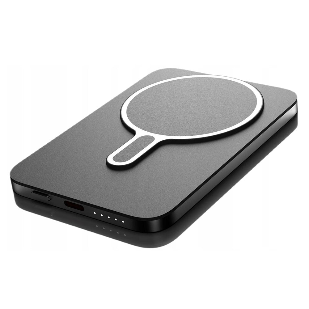 Wireless External Battery 3MK MagSnap Go, 5000mAh, 20W, PD + FQI, 1 x QI - 1 x USB-C, Gray