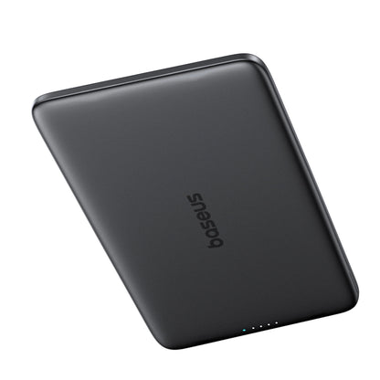 Baseus PicoGo AM41 External Wireless Battery, 5000mAh, 20W, PD + FQI, 1 x QI - 1 x USB-C, Gray P1007680C813-00